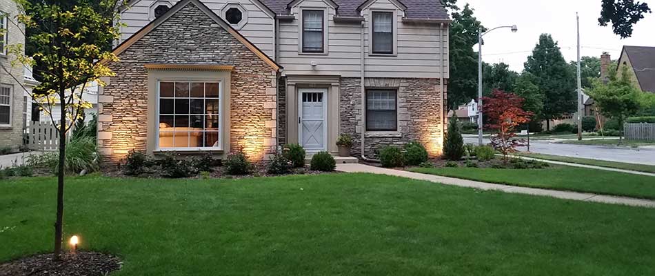 This lawn in Wauwatosa, WI benefits from our full-service lawn maintenance package.